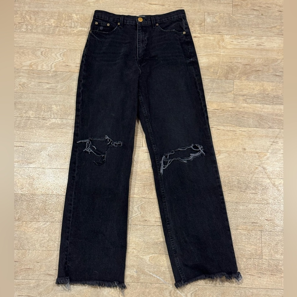Aviator Nation Black Distressed Jeans Size 29